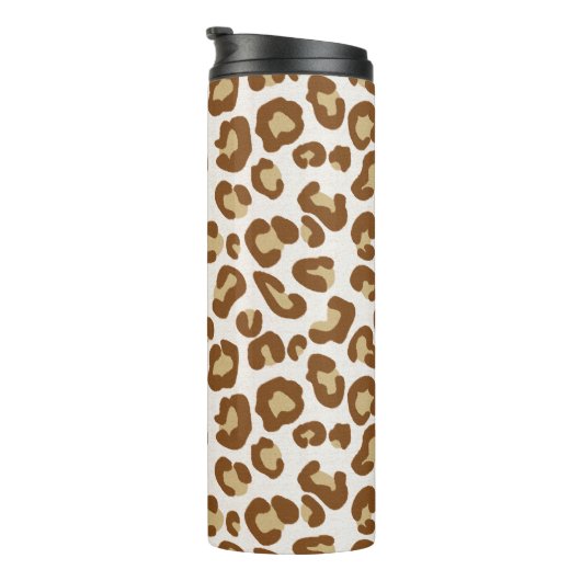 Sneeuwluipaard, beige, tan en crème thermosbeker (Geroteerd rechts)