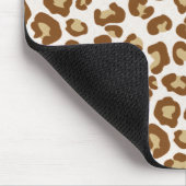 Sneeuwluipaard, beige, tan en wit muismat (Hoek)