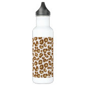 Sneeuwluipaard, beige, tan en wit waterfles (Links)