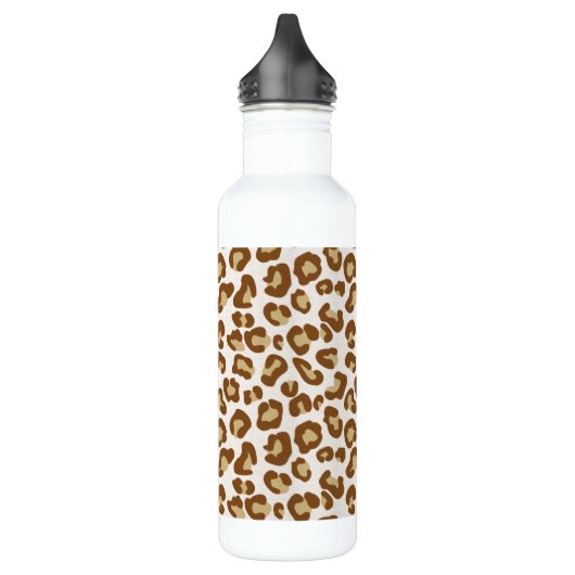 Sneeuwluipaard, beige, tan en wit waterfles (Links)