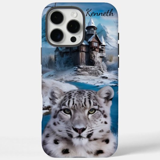 Sneeuwluipaard bij het Frozen Castle Case-Mate iPhone Case (Achterkant)