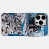 Sneeuwluipaard bij het Frozen Castle Case-Mate iPhone Case (Achterkant (horizontaal))