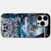 Sneeuwluipaard bij het Winterkasteel Case-Mate iPhone Case (Achterkant (horizontaal))