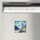 Sneeuwluipaard bij Sagarmatha National Park Nepal Magneet (Insitu (Vaatwasser))