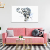Sneeuwluipaard Canvas Afdruk (Insitu (Woonkamer))