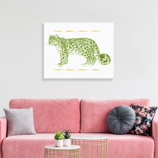 Sneeuwluipaard Canvas Afdruk (Insitu (Woonkamer))