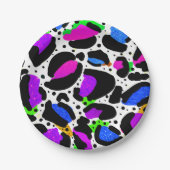 Sneeuwluipaard Druk heldere papieren Borden af Bordje (Voorkant)