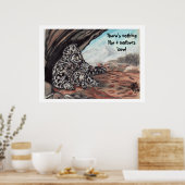 SNEEUWLUIPAARD, EEN MOEDERS LIEFDE kunstwerk Poster (Keuken)