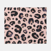 Sneeuwluipaard, hand getrokken textuur. fleece deken (Voorkant (Horizontaal))