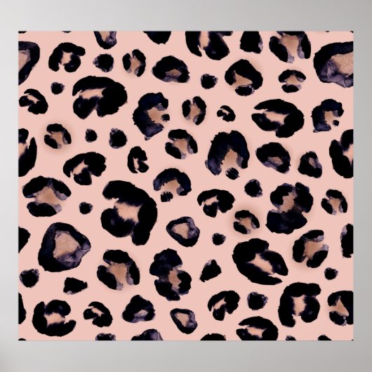 Sneeuwluipaard, hand getrokken textuur. poster (Voorkant)