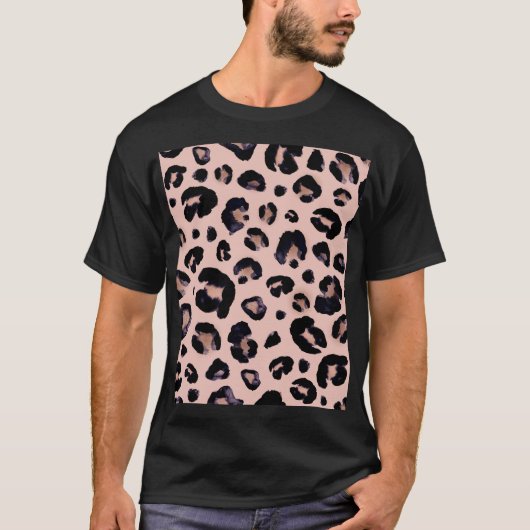 Sneeuwluipaard, hand getrokken textuur. t-shirt (Voorkant)