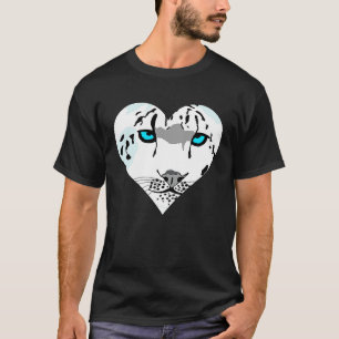 Sneeuwluipaard Hart Sneeuwluipaard Grote Kat Liefd T-shirt