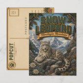 Sneeuwluipaard Himalaya POPCUT Briefkaart (Voorkant / Achterkant)