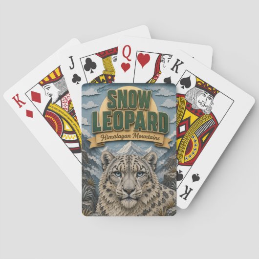 Sneeuwluipaard Himalaya POPCUT Pokerkaarten (Achterkant)