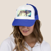 Sneeuwluipaard hoed trucker pet (In situ)