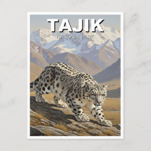 Sneeuwluipaard in Tadzjiekse Nationale Park Tadzji Briefkaart