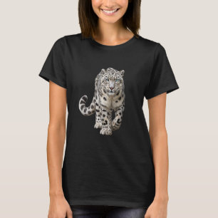 Sneeuwluipaard Jungle Dieren Wilde Kat Illustratie T-shirt