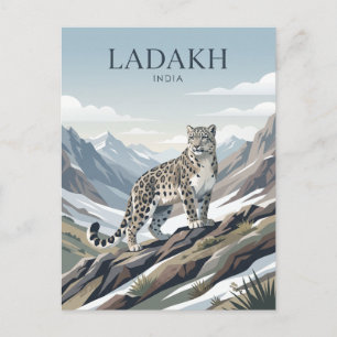 Sneeuwluipaard, Ladakh India Briefkaart