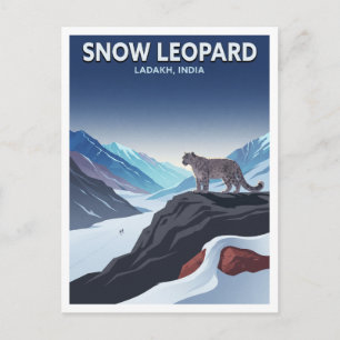 Sneeuwluipaard, Ladakh Leh India Briefkaart