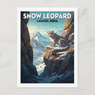 Sneeuwluipaard, Ladakh Leh India Briefkaart
