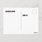 Sneeuwluipaard met pet van de verjaardag briefkaart (Achterkant)