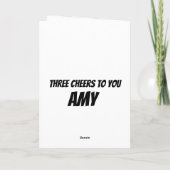 Sneeuwluipaard met verjaardagshoed kaart (Achterkant)