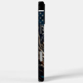 Sneeuwluipaard onder Amerikaanse vlag Case-Mate iPhone Case (Achterkant / Rechts)