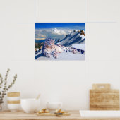 Sneeuwluipaard op het dak van het wereldarchief poster (Keuken)