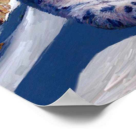 Sneeuwluipaard op het dak van het wereldarchief poster (Hoek)