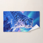 Sneeuwluipaard op Mountain Rock Bad Handdoek (Handdoek)