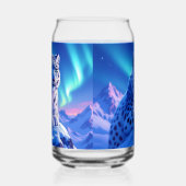 Sneeuwluipaard op Mountain Rock Blikvorm Glas (Rechts)