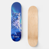 Sneeuwluipaard op Mountain Rock Persoonlijk Skateboard (Voorkant)
