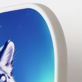 Sneeuwluipaard op Mountain Rock Pickleball Paddle (Links Detail)