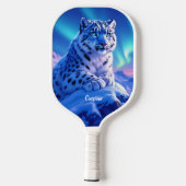 Sneeuwluipaard op Mountain Rock Pickleball Paddle (Achterkant)