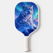 Sneeuwluipaard op Mountain Rock Pickleball Paddle (Voorkant)