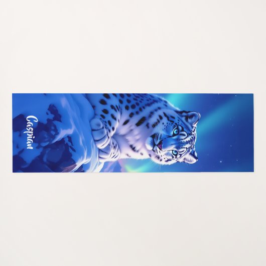 Sneeuwluipaard op Mountain Rock Yogamat (Achterkant (horizontaal))