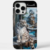 Sneeuwluipaard op Winterbrug Case-Mate iPhone Case (Achterkant)