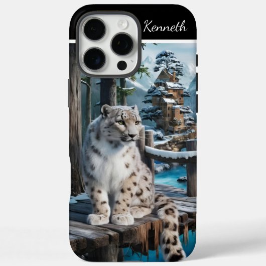 Sneeuwluipaard op Winterbrug Case-Mate iPhone Case (Achterkant)