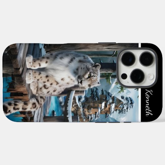 Sneeuwluipaard op Winterbrug Case-Mate iPhone Case (Achterkant (horizontaal))