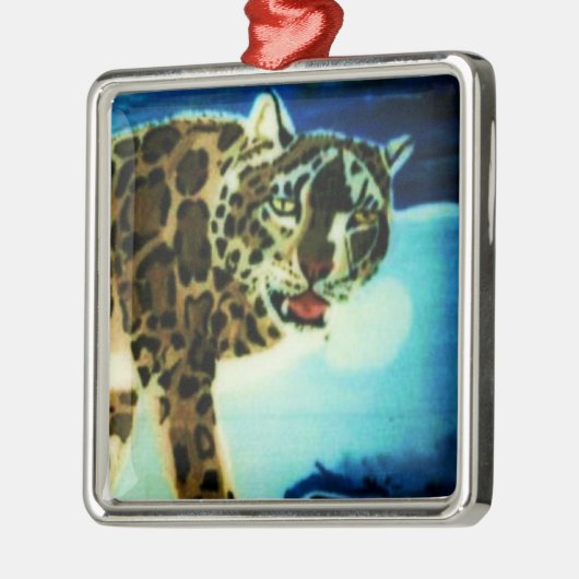 Sneeuwluipaard ornament (Links)