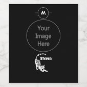 Sneeuwluipaard Paisley Bengaalse Kat Yoga Rekken Wijn Etiket (Enkel label)