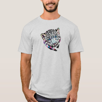 Sneeuwluipaard Pop Art T-shirt afdrukken