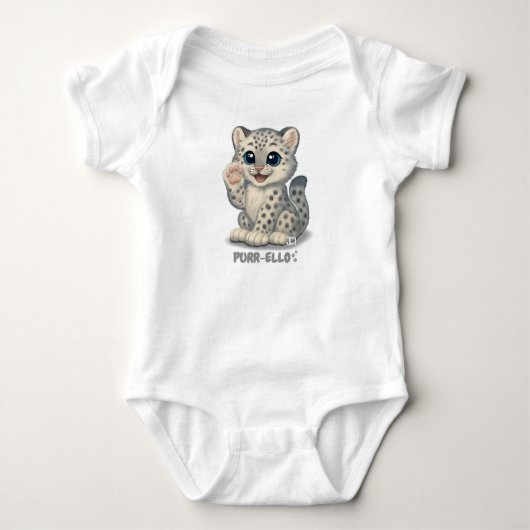 Sneeuwluipaard - Purr-ello Romper (Voorkant)