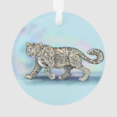 Sneeuwluipaard~sierlijk Ornament (achterkant)
