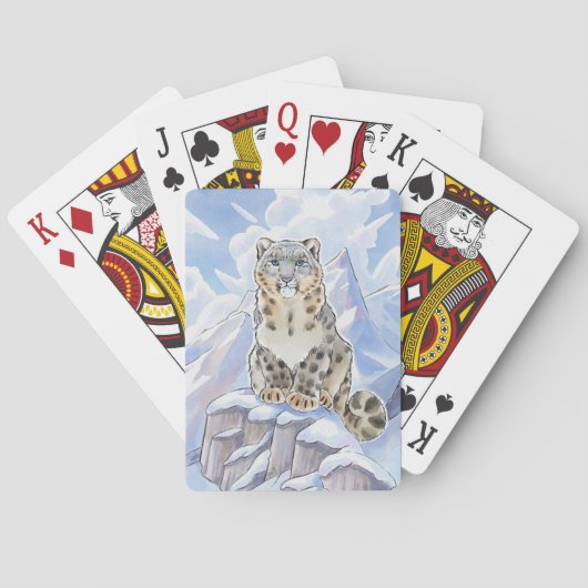 Sneeuwluipaard speelkaarten (Achterkant)
