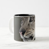 Sneeuwluipaard (Uncia uncia) Tweekleurige Koffiemok (Voorkant links)