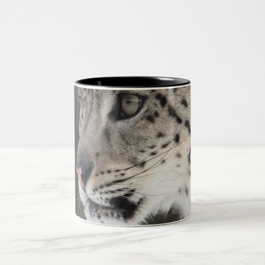 Sneeuwluipaard (Uncia uncia) Tweekleurige Koffiemok (Center)