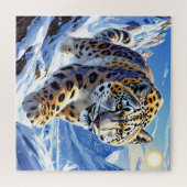 🧩 Sneeuwluipaard Wilde Dieren Kunstpuzzel Legpuzzel (Horizontaal)