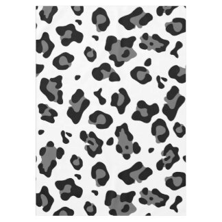 sneeuwluipaard witte dierenprint ocelot jachtluipa tafelkleed