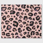 Sneeuwluipaard zwarte grijze beige naadloze achter cadeaupapier (Vlak)